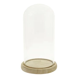 Üvegbúra fa alapon 10x20 cm