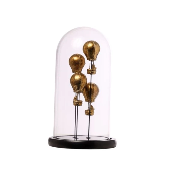 Üvegbúra hőlégballonnal 17,5x32 cm
