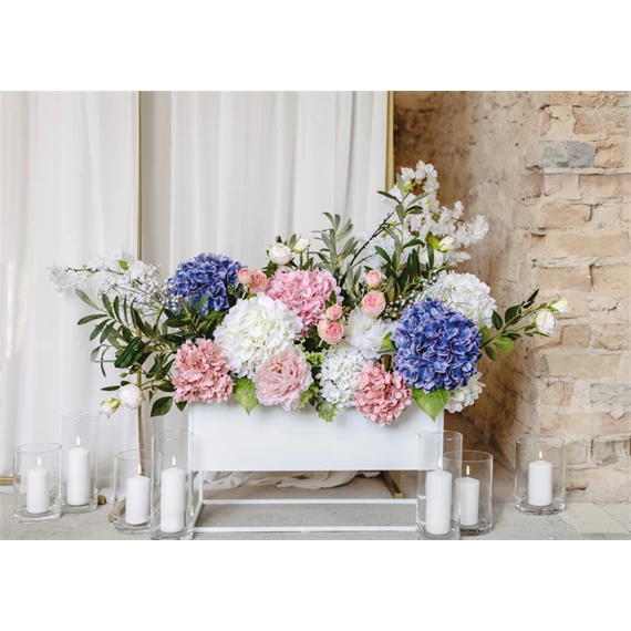 Üvegcső gyertyákhoz 10x23 cm