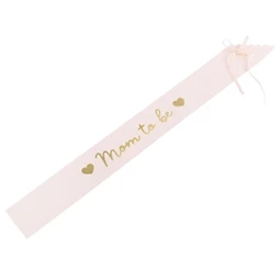 Vállszalag "Mom to be" textil 75 cm rózsaszín