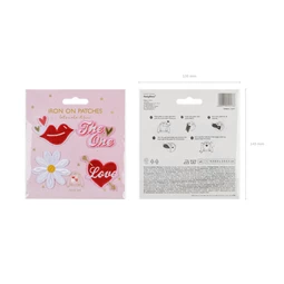 Vasalható matrica love, mix, 5,5-6,5x3,5-4,5 cm S/4