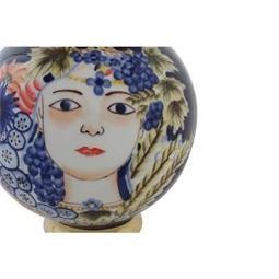 Váza női arc mintával 19x19x23 cm