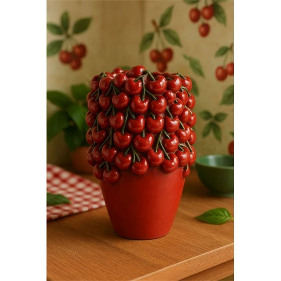 Váza cseresznye 18x18x25 cm