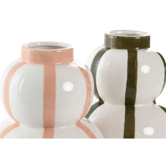 Váza csíkos 15x15x20 cm 2 féle