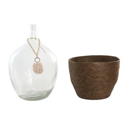 Váza fonott borítással 37x37x55 cm