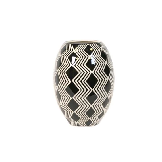 Váza kerek, mintás 35 cm