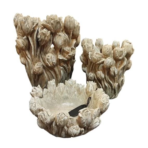 Váza tulipánokkal 21x21x23 cm