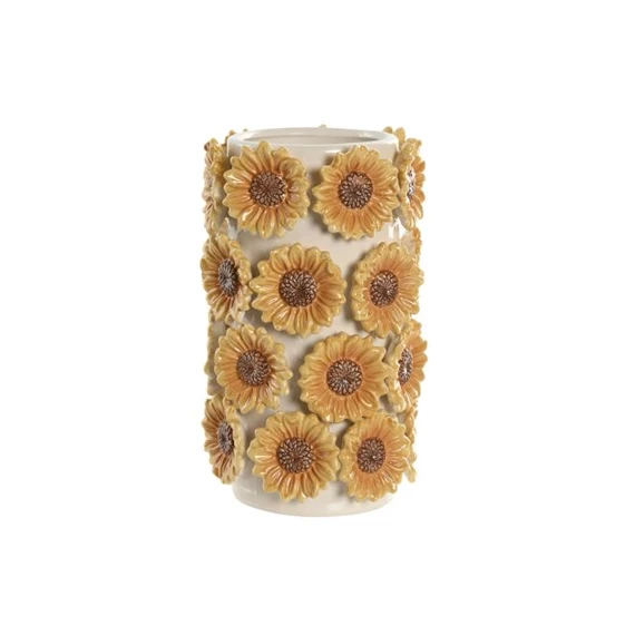 Váza virágokkal 14x14x22 cm