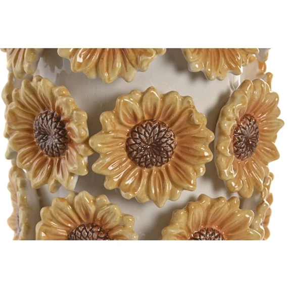 Váza virágokkal 14x14x22 cm