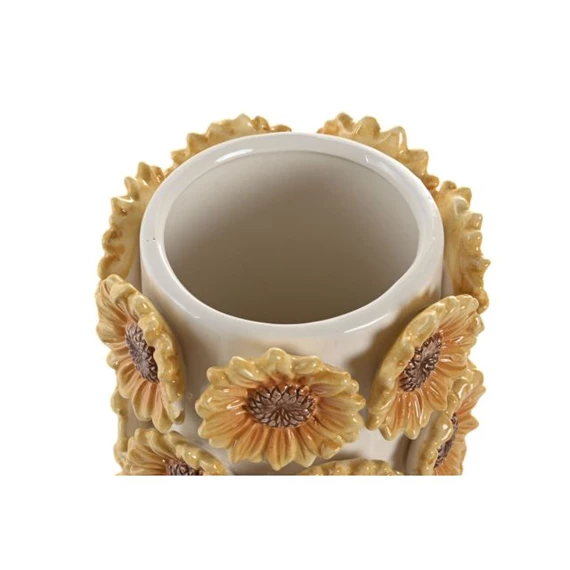 Váza virágokkal 14x14x22 cm