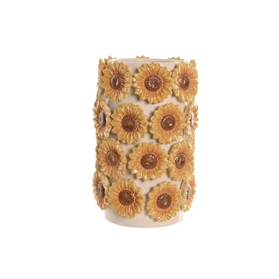 Váza virágokkal 19x19x30 cm