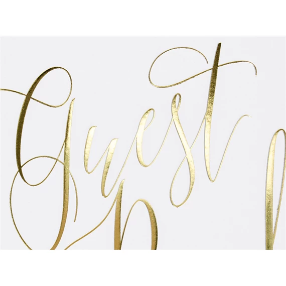 Vendégkönyv 20x24,5 cm fehér 22 oldal