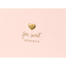 Vendégkönyv édes emlékekhez 20,5x20,5 cm púderrózsaszín 22 oldal