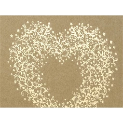 Vendégkönyv papír 20,5x20,5cm natúr,arany