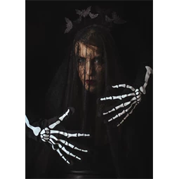 Világító kesztyű fekete s/m méret