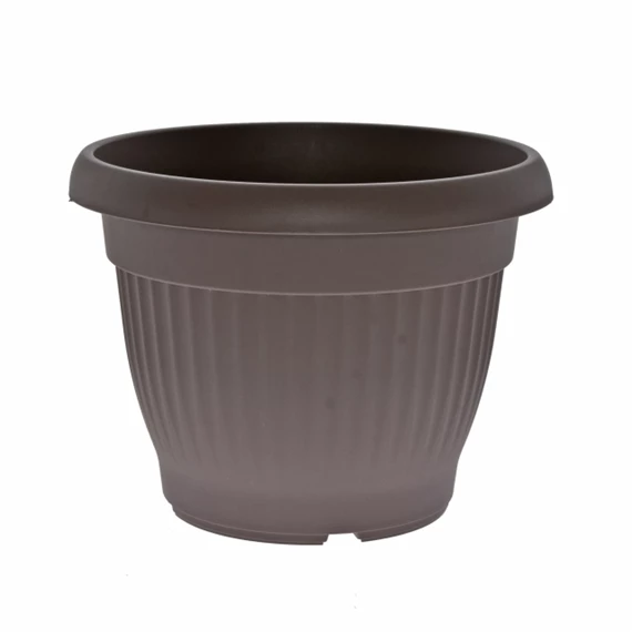 Virágcserép Campana bordázott, kerek 25x12x15 cm