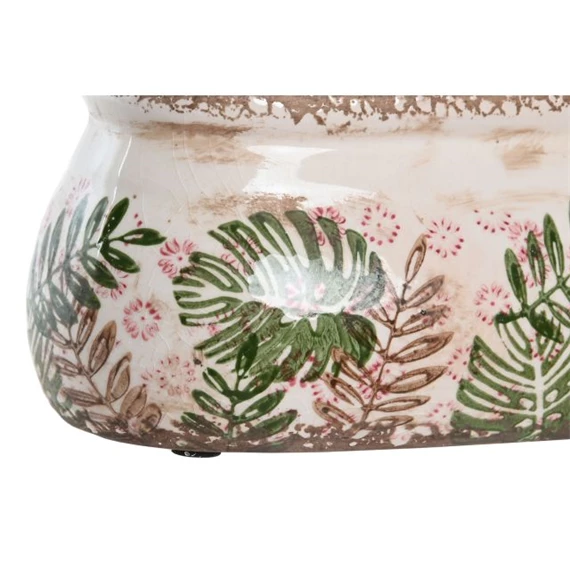 Virágtartó leveles 23x10x9 cm