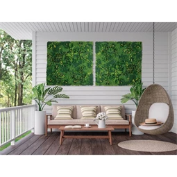 Zöldfal mohára emlékeztető növényekkel 1x1 m